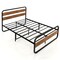 Costway Metal Bed Frame Arc Platform Headboard Footboard Mattress Foundation Black